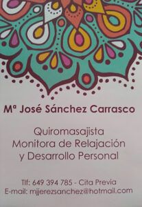 QUIROMASAJE. MARÍA JOSÉ SÁNCHEZ CARRASCO. CONSULTORA DE BELLEZA Masaje Shiatsu en Jerez de la Frontera